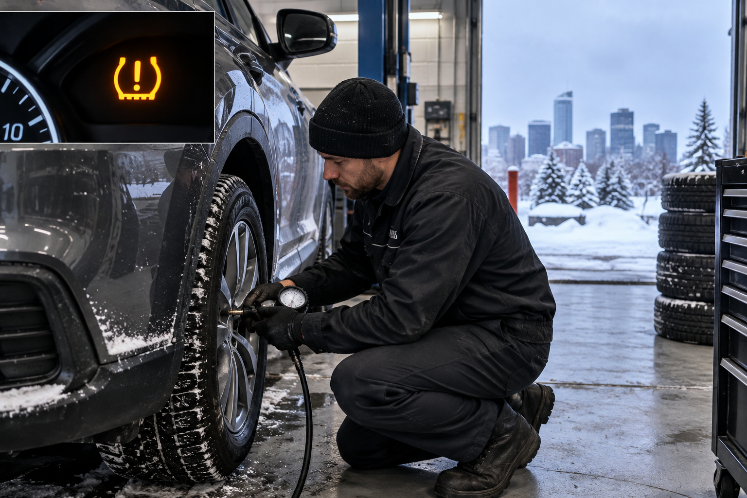 Why does my tire pressure light come on when it gets code diagnosis at auto imports in edmonton